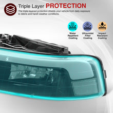 Load image into Gallery viewer, Chevrolet Silverado 1999-2002 / Suburban Tahoe 2000-2006 LED DRL Bar Factory Style Headlights + Bumpers Black Housing Clear Len Clear Reflector
