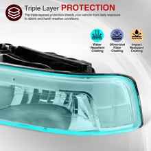 Load image into Gallery viewer, Chevrolet Silverado 1999-2002 / Suburban Tahoe 2000-2006 LED DRL Bar Factory Style Headlights + Bumpers Chrome Housing Clear Len Clear Reflector
