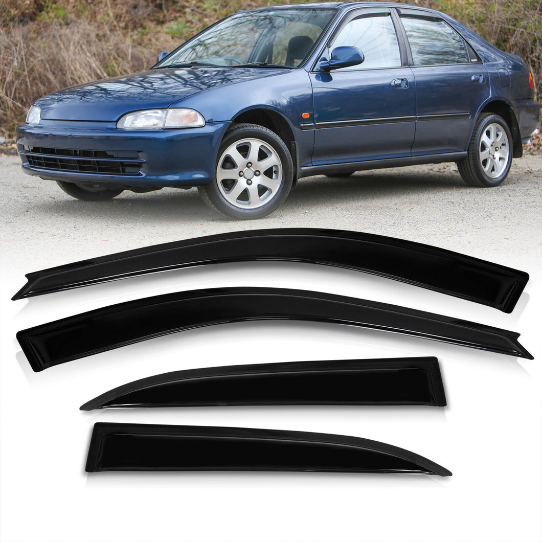 Honda Civic 1992-1995 4 Door Tape On Window Visors