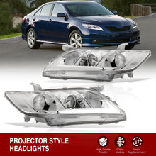 Load image into Gallery viewer, Toyota Camry 2007-2009 LED DRL Bar Factory Style Headlights Chrome Housing Clear Len Clear Reflector
