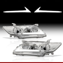 Load image into Gallery viewer, Toyota Camry 2007-2009 LED DRL Bar Factory Style Headlights Chrome Housing Clear Len Clear Reflector
