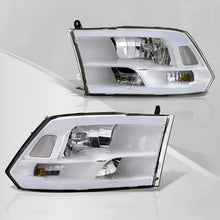 Load image into Gallery viewer, Dodge Ram 1500 2009-2018 / Ram 2500 3500 2010-2018 LED DRL Bar Factory Style Headlights White Housing Clear Len Clear Reflector (Dual / Quad Models Headlamps Only)
