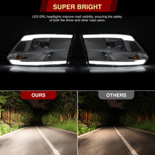 Load image into Gallery viewer, Dodge Ram 1500 2009-2018 / Ram 2500 3500 2010-2018 LED DRL Bar Factory Style Headlights White Housing Clear Len Clear Reflector (Dual / Quad Models Headlamps Only)
