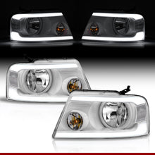 Load image into Gallery viewer, Ford F150 2004-2008 / Lincoln Mark LT 2005-2008 LED DRL Bar Factory Style Headlights White Housing Clear Len Clear Reflector
