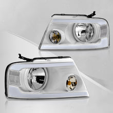 Load image into Gallery viewer, Ford F150 2004-2008 / Lincoln Mark LT 2005-2008 LED DRL Bar Factory Style Headlights White Housing Clear Len Clear Reflector
