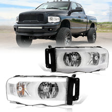 Load image into Gallery viewer, Dodge Ram 1500 2002-2005 / Ram 2500 3500 2003-2005 LED DRL Bar Factory Style Headlights White Housing Clear Len Clear Reflector
