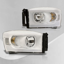 Load image into Gallery viewer, Dodge Ram 1500 2006-2008 / Ram 2500 3500 2006-2009 LED DRL Bar Factory Style Headlights White Housing Clear Len Clear Reflector
