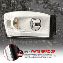 Load image into Gallery viewer, Dodge Ram 1500 2006-2008 / Ram 2500 3500 2006-2009 LED DRL Bar Factory Style Headlights White Housing Clear Len Clear Reflector

