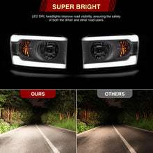 Load image into Gallery viewer, Dodge Ram 1500 2006-2008 / Ram 2500 3500 2006-2009 LED DRL Bar Factory Style Headlights White Housing Clear Len Clear Reflector
