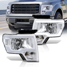 Load image into Gallery viewer, Ford F150 2009-2014 LED DRL Bar Factory Style Headlights White Housing Clear Len Clear Reflector (Halogen Models Only)
