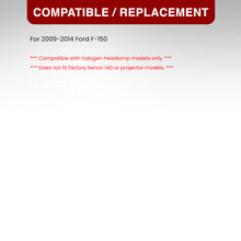 Load image into Gallery viewer, Ford F150 2009-2014 LED DRL Bar Factory Style Headlights White Housing Clear Len Clear Reflector (Halogen Models Only)
