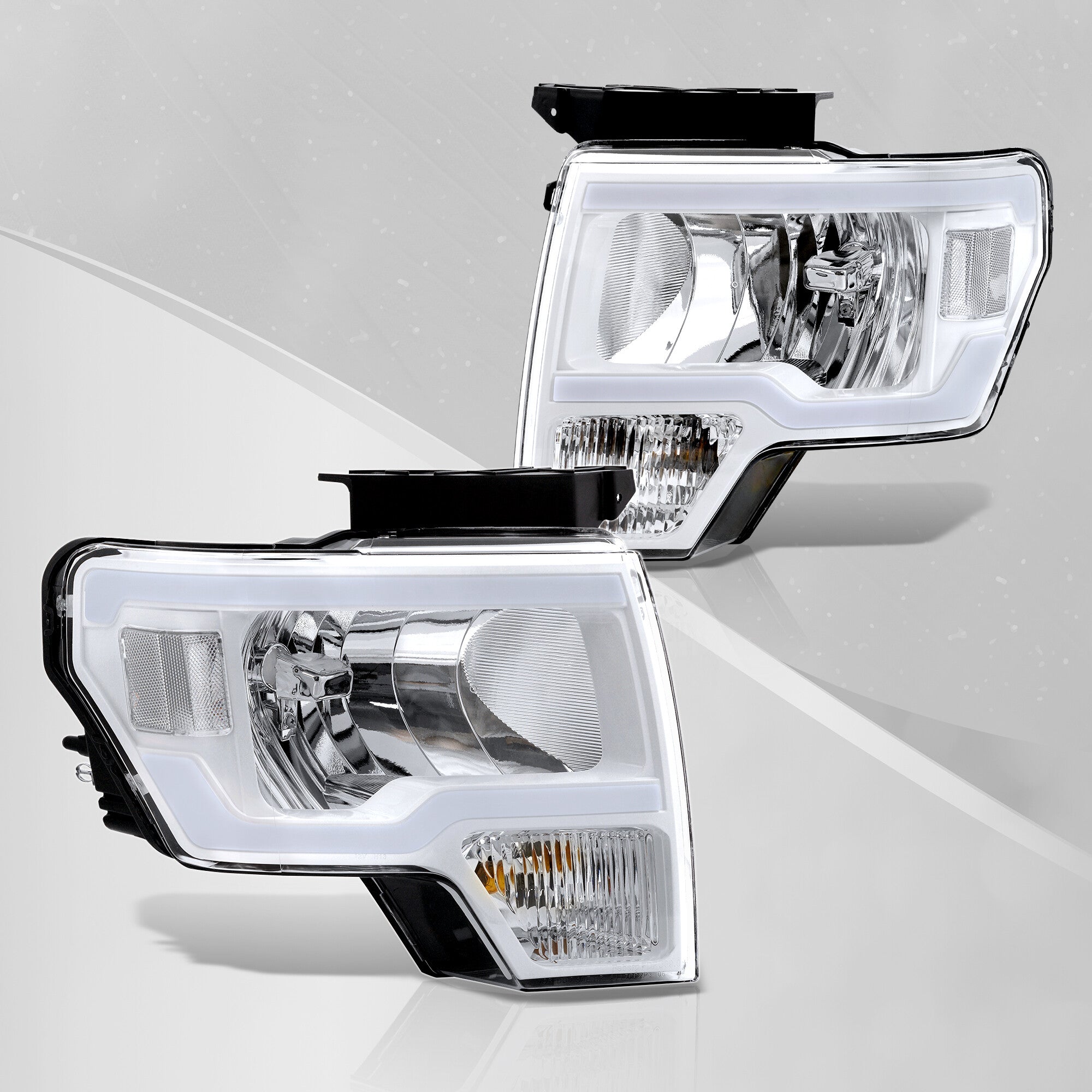 FIT 2009-2014 Ford F150 F-150 Non-Switchback LED DRL HalogenHeadlight - Foto 5