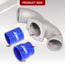 Load image into Gallery viewer, Nissan 300ZX Z32 1990-1996 VG30DETT Twin Turbo Bolt-On Aluminum Polished Piping Kit + Blue Couplers (Use with IC-SI1004)

