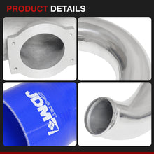 Load image into Gallery viewer, Nissan 300ZX Z32 1990-1996 VG30DETT Twin Turbo Bolt-On Aluminum Polished Piping Kit + Blue Couplers (Use with IC-SI1004)
