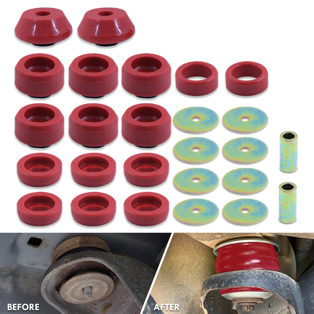 Chevrolet Silverado 1500 4WD 2007-2013 / GMC Sierra 1500 4WD 2007-2013 Body Mount Bushings Kit Red