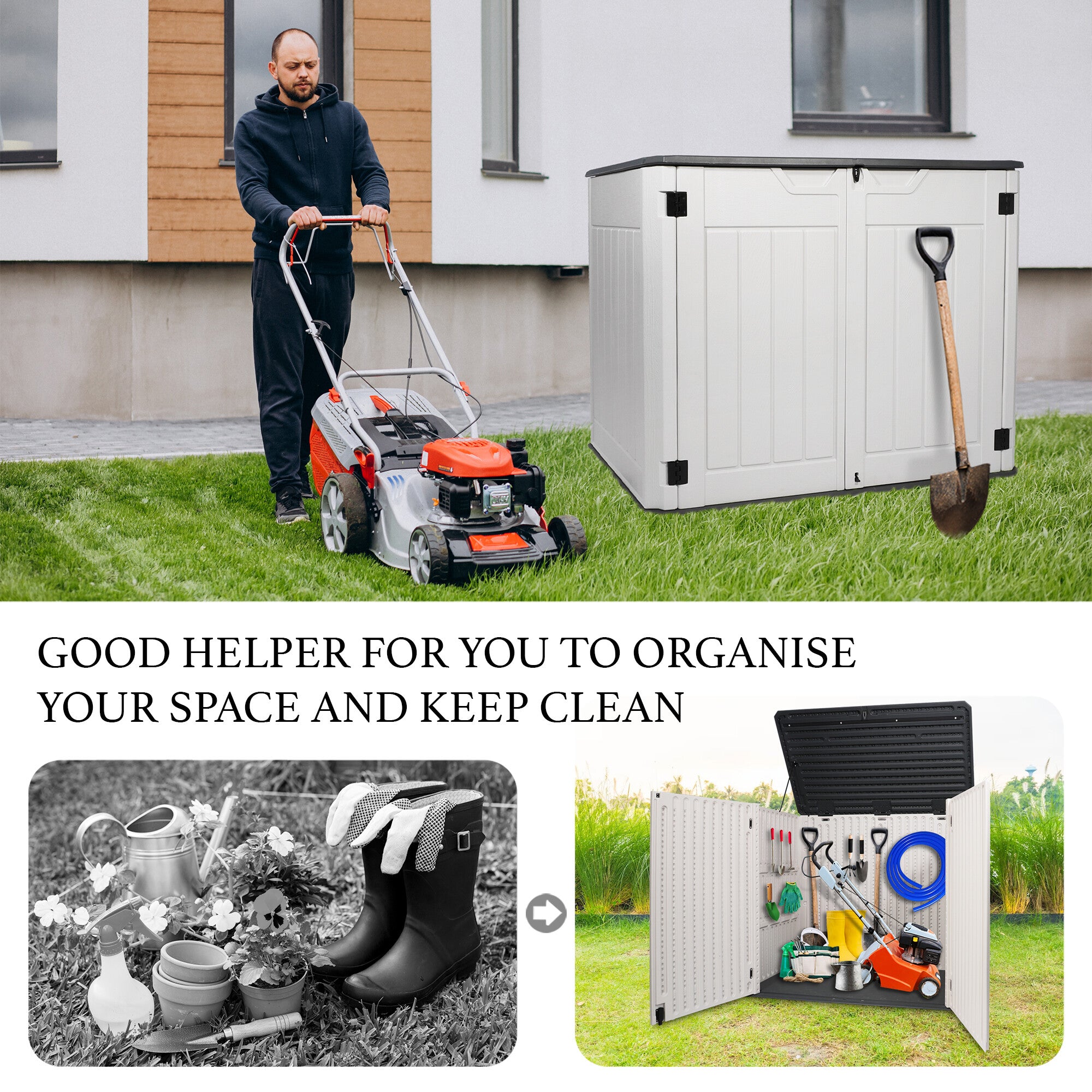 AJP Distributors x 47 Cu Ft Outdoor Storage Shed, Waterpro