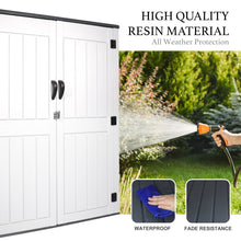 Load image into Gallery viewer, AJP Distributors 4.4ft x 2.3ft 52 Cu Ft Outdoor Storage Shed, Waterproof Resin Horizontal Storage Box w/ Lid &amp; Lockable Doors for Backyard Garden Patio Pool - Bike Cushion Garbage Can Tools Lawn Mower
