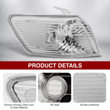 Load image into Gallery viewer, Toyota Camry 2000-2001 Factory Style Corners Chrome Housing Clear Len Clear Reflector
