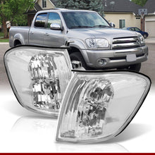 Load image into Gallery viewer, Toyota Tundra (Double Cab / 4 Door Models Only) 2005-2006 / Sequoia 2005-2007 Factory Style Corners Chrome Housing Clear Len Clear Reflector
