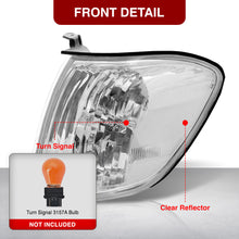 Load image into Gallery viewer, Toyota Tundra (Double Cab / 4 Door Models Only) 2005-2006 / Sequoia 2005-2007 Factory Style Corners Chrome Housing Clear Len Clear Reflector
