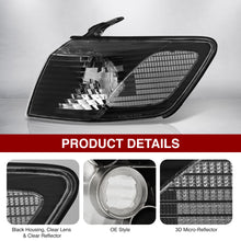 Load image into Gallery viewer, Toyota Camry 2000-2001 Factory Style Corner Light Left Driver Side Black Housing Clear Len Clear Reflector
