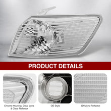 Load image into Gallery viewer, Toyota Camry 2000-2001 Factory Style Corner Light Left Driverside Chrome Housing Clear Len Clear Reflector
