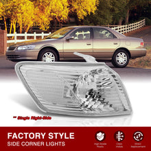 Load image into Gallery viewer, Toyota Camry 2000-2001 Factory Style Corner Light Right Passenger Side Chrome Housing Clear Len Clear Reflector
