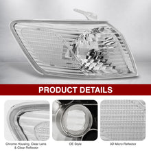 Load image into Gallery viewer, Toyota Camry 2000-2001 Factory Style Corner Light Right Passenger Side Chrome Housing Clear Len Clear Reflector
