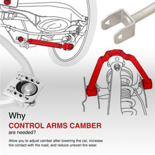 Load image into Gallery viewer, Nissan 350Z 2003-2009 / Infiniti G35 2003-2007 Front Upper &amp; Rear Control Arms Camber Kit Silver
