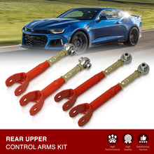 Load image into Gallery viewer, Chevrolet Camaro 2016-2024 Rear Upper Adjustable Trailing Control Arms Kit Red
