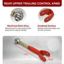 Load image into Gallery viewer, Chevrolet Camaro 2016-2024 Rear Upper Adjustable Trailing Control Arms Kit Red
