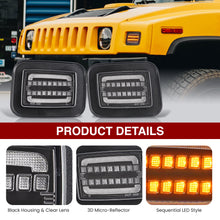 Load image into Gallery viewer, Hummer H2 2003-2009 Sequential LED Turn Signal Light(Amber) LED Parking Light(White)
