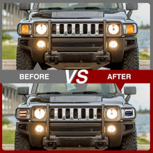 Load image into Gallery viewer, Hummer H3 2006-2010 Sequential LED Turn Signal Light(Amber) LED Parking Light(White) Smoked Lens
