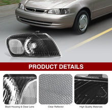 Load image into Gallery viewer, Toyota Corolla 1998-2000 Factory Style Corners Black Housing Clear Len Clear Reflector

