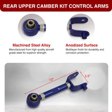 Load image into Gallery viewer, Mazda Miata MX-5 2016-2024 Rear Lower &amp; Upper Adjustable Camber Kit Traction &amp; Toe Control Arms Set Blue
