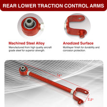 Load image into Gallery viewer, Mazda Miata MX-5 2016-2024 Rear Lower &amp; Upper Adjustable Camber Kit Traction &amp; Toe Control Arms Set Red
