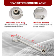 Load image into Gallery viewer, Mazda Miata MX-5 2016-2024 Rear Lower &amp; Upper Adjustable Camber Kit Traction &amp; Toe Control Arms Set Silver

