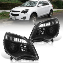 Load image into Gallery viewer, 2010-2015 Chevrolet Equinox Halogen Headlights w/ Projector Beam Black Housing Clear Lens Reflector
