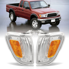 Load image into Gallery viewer, Toyota Tacoma 2001-2004 Factory Style Corners Chrome Housing Clear Len Amber Reflector
