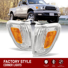 Load image into Gallery viewer, Toyota Tacoma 2001-2004 Factory Style Corners Chrome Housing Clear Len Amber Reflector
