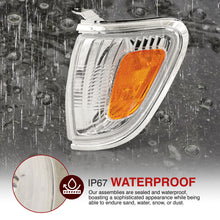 Load image into Gallery viewer, Toyota Tacoma 2001-2004 Factory Style Corners Chrome Housing Clear Len Amber Reflector
