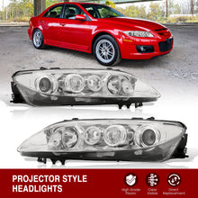 Load image into Gallery viewer, MAZDA 6 2006-2008 Head Lamp Unit (STD,HALOGEN) Chrome Housing Clear Lens Reflector
