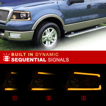 Load image into Gallery viewer, Ford F150 2004-2008 / Lincoln Mark LT 2005-2008 LED DRL Bar Factory Style Headlights Black Housing Clear Len Clear Reflector Sequential
