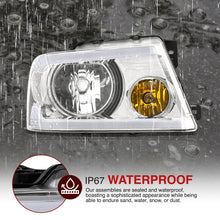 Load image into Gallery viewer, Ford F150 2004-2008 / Lincoln Mark LT 2005-2008 LED DRL Bar Factory Style Headlights Chrome Housing Clear Len Clear Reflector Sequential
