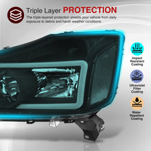 Load image into Gallery viewer, Nissan Titan 2004-2015 / Armada 2004-2007 LED DRL Bar Factory Style Headlights Black Housing Clear Len Clear Reflector Sequential
