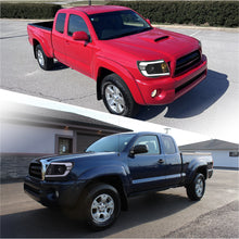Load image into Gallery viewer, Toyota Tacoma 2005-2011 LED DRL Bar Projector Headlights Black Housing Clear Len Clear Reflector Sequential
