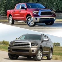 Load image into Gallery viewer, Toyota Tundra 2007-2013 / Sequoia 2008-2017 LED DRL Bar Factory Style Headlights Black Housing Clear Len Clear Reflector Sequential
