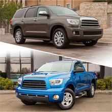 Load image into Gallery viewer, Toyota Tundra 2007-2013 / Sequoia 2008-2017 LED DRL Bar Factory Style Headlights Chrome Housing Clear Len Clear Reflector Sequential
