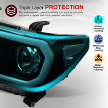 Load image into Gallery viewer, Toyota Tundra 2007-2013 / Sequoia 2008-2017 LED DRL Bar Projector Headlights Black Housing Clear Len Clear Reflector Sequential
