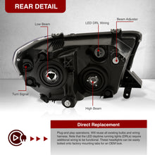 Load image into Gallery viewer, Toyota Tundra 2007-2013 / Sequoia 2008-2017 LED DRL Bar Projector Headlights Chrome Housing Clear Len Clear Reflector Sequential
